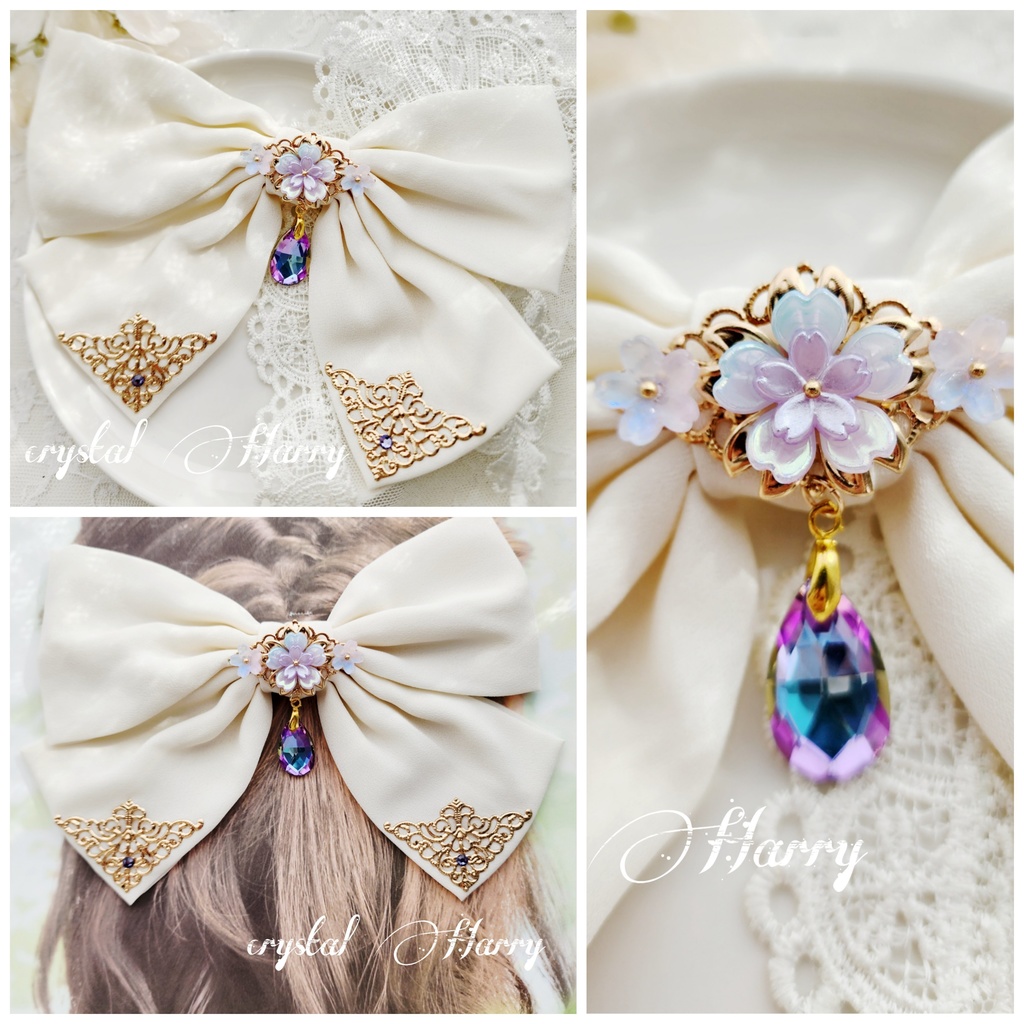 【桜乙女の髪飾り】～蒼紫桜～ヘアクリップ