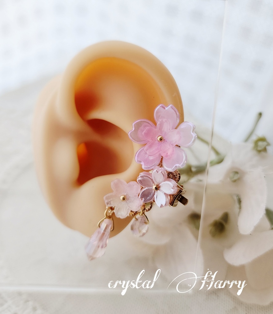 【桜日和の耳飾り】~桜~クリップイヤリング