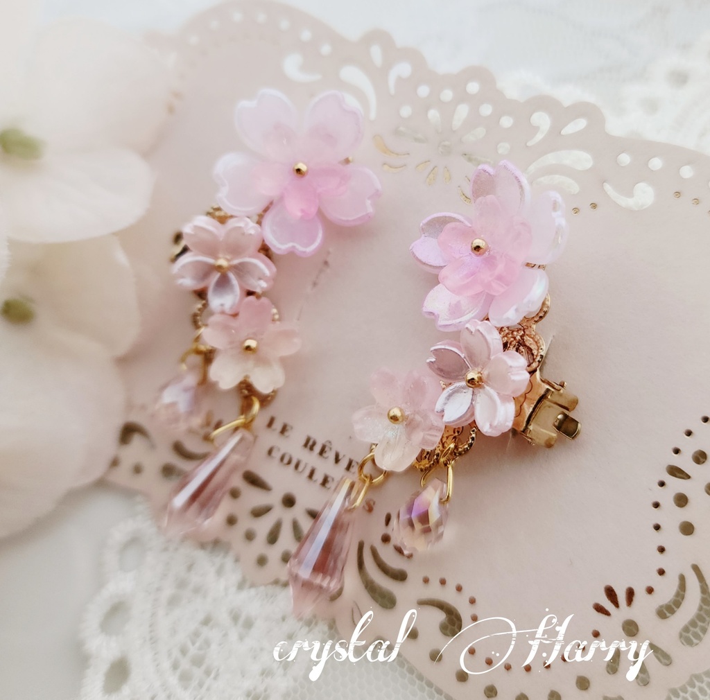 【桜日和の耳飾り】~桜~クリップイヤリング