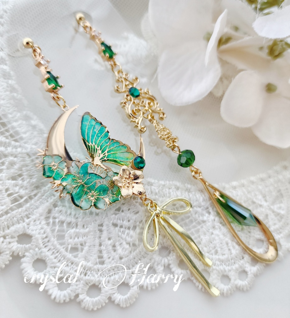 【宝石蝶の耳飾り】~翠~