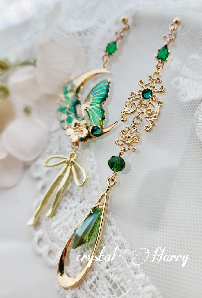 【宝石蝶の耳飾り】~翠~