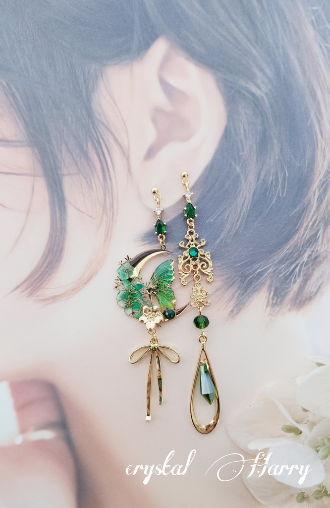 【宝石蝶の耳飾り】~翠~