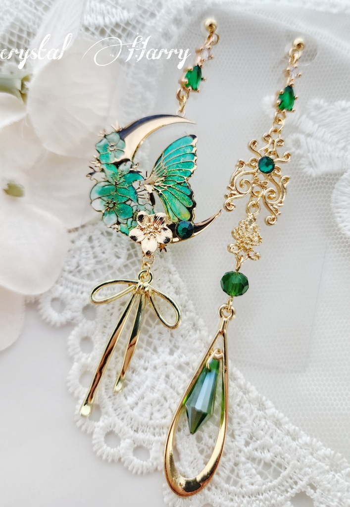 【宝石蝶の耳飾り】~翠~