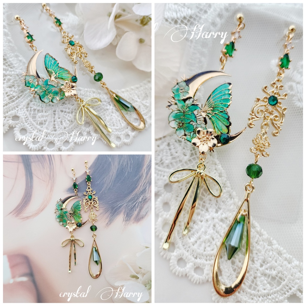 【宝石蝶の耳飾り】～翠～