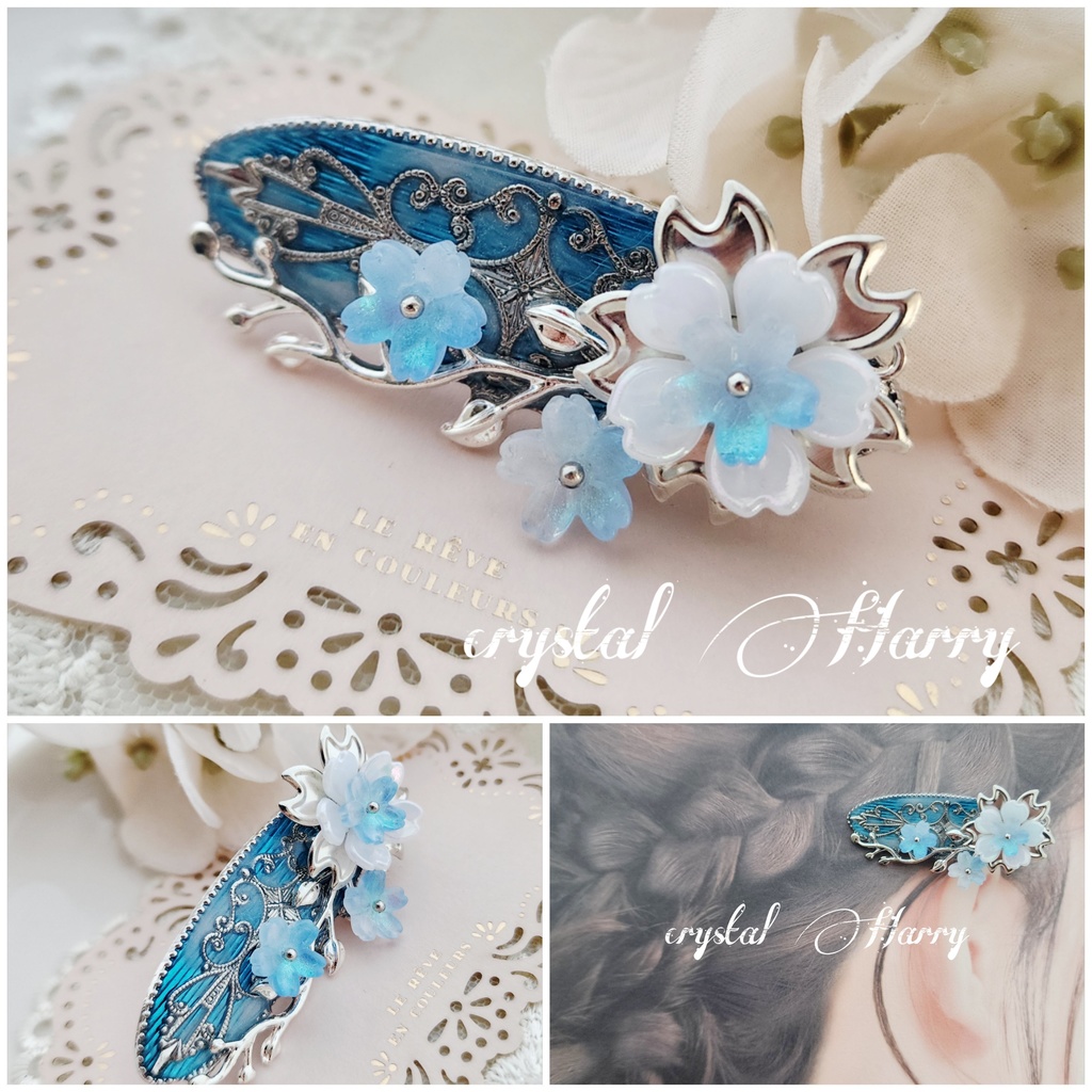 【彩桜の髪飾り】～水桜～