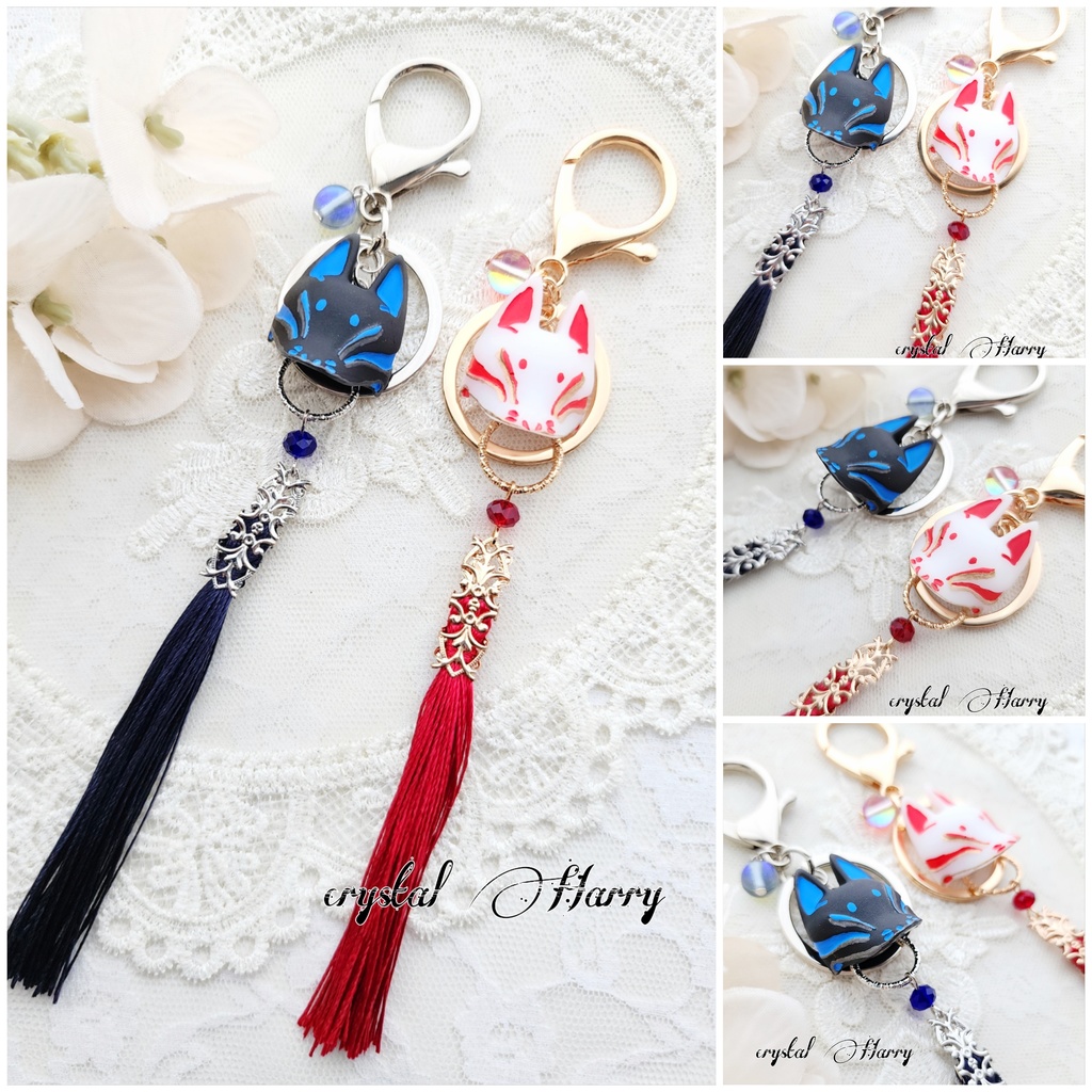 【稲荷狐の鍵飾り】～各種～キーリング