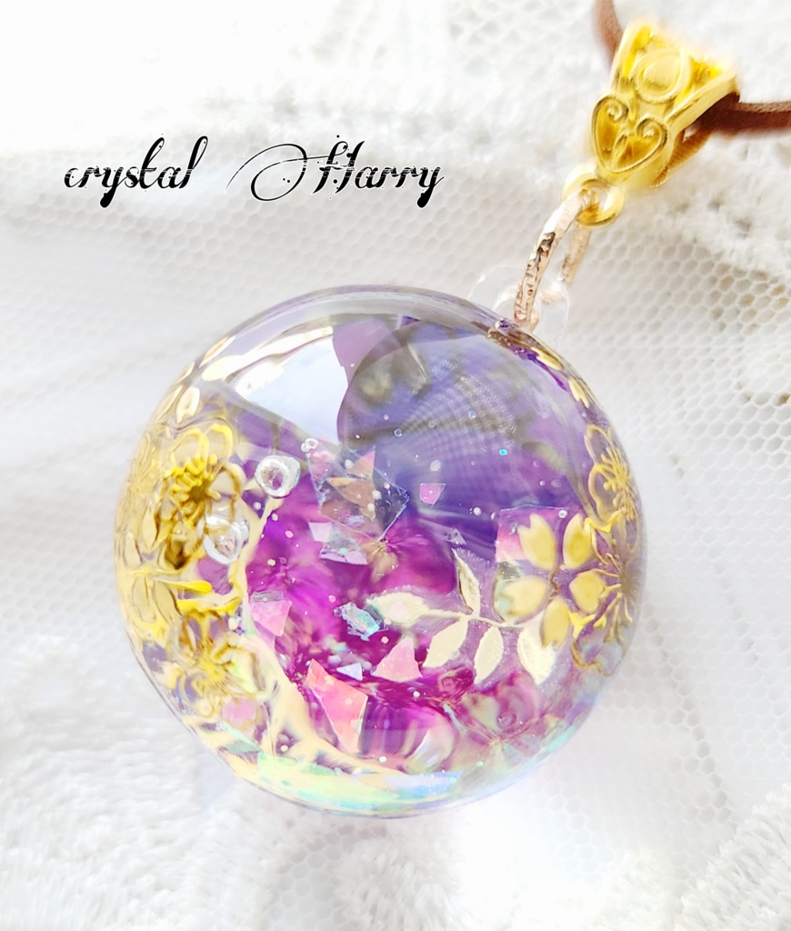 【万華鏡水晶玉】~水底の月桜~桜花⚠一点物