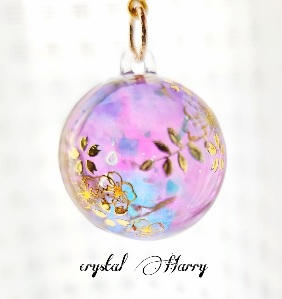 【万華鏡水晶玉】~水底の月桜~桜花⚠一点物