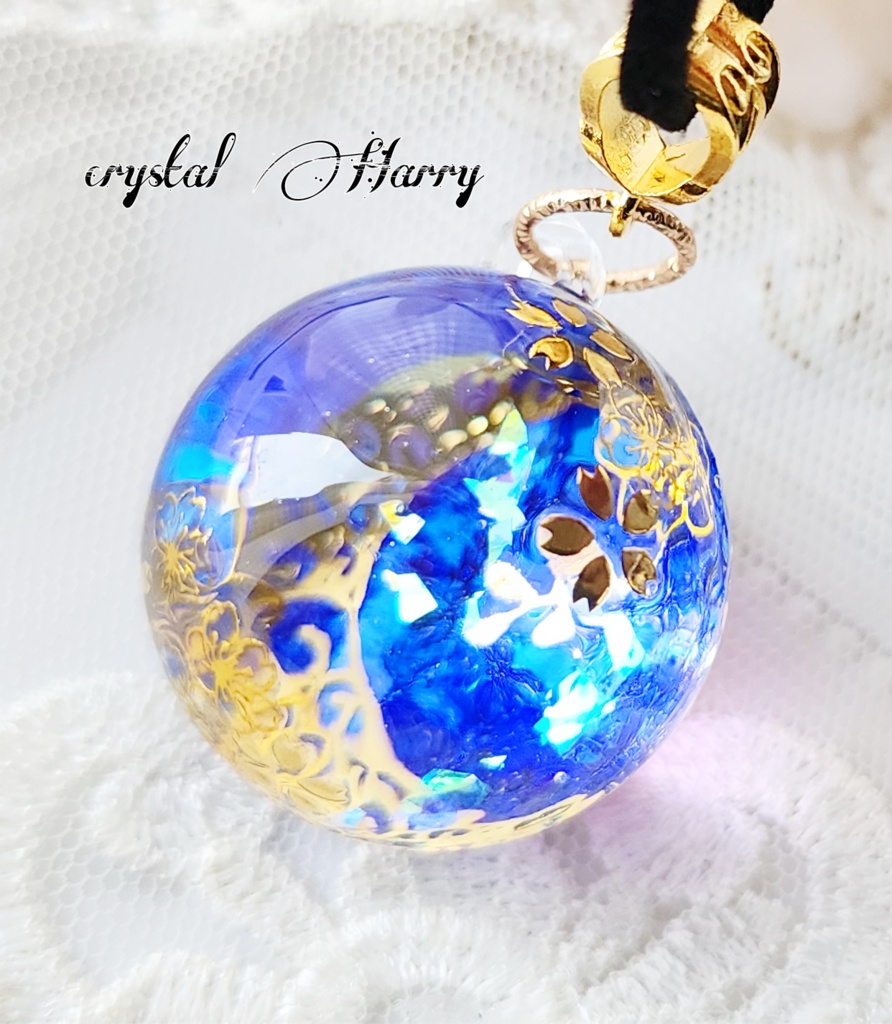 【万華鏡水晶玉】~水底の月桜~泡沫桜⚠一点物