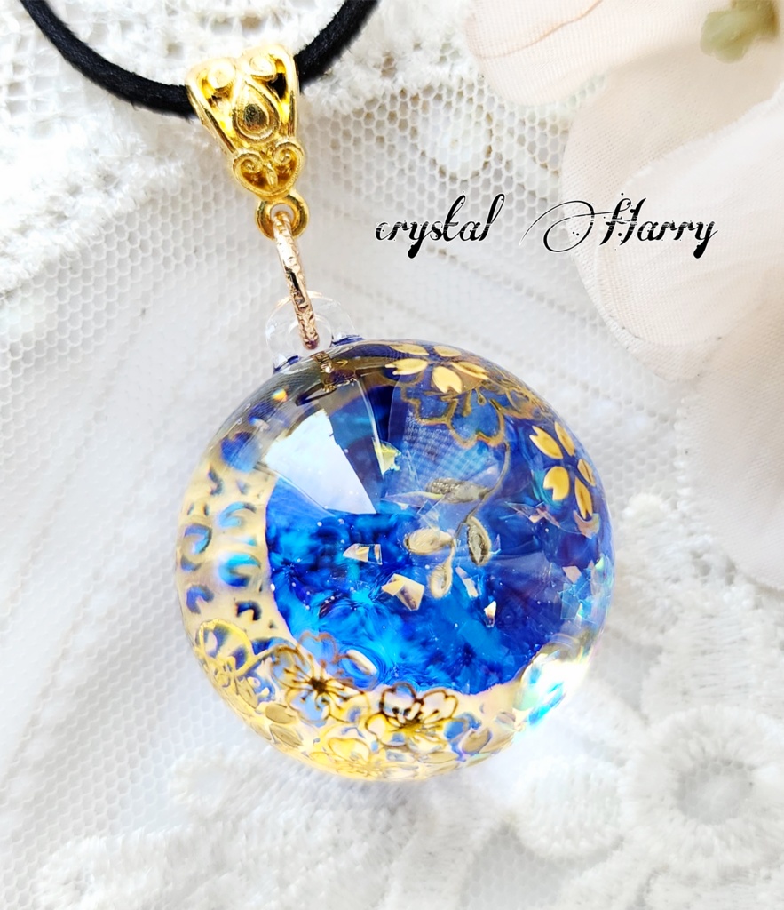 【万華鏡水晶玉】~水底の月桜~泡沫桜⚠一点物