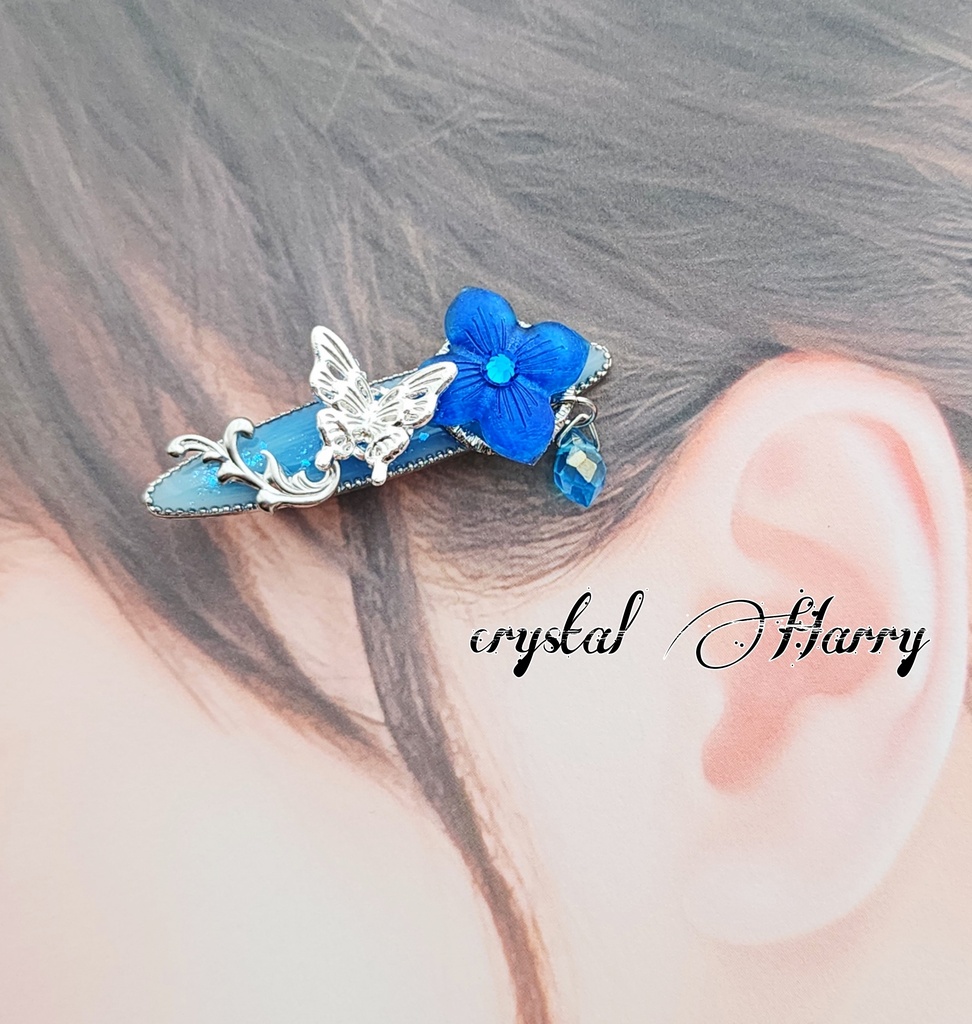 【夢紫陽花のミニクリップ】~各種~ヘアクリップ