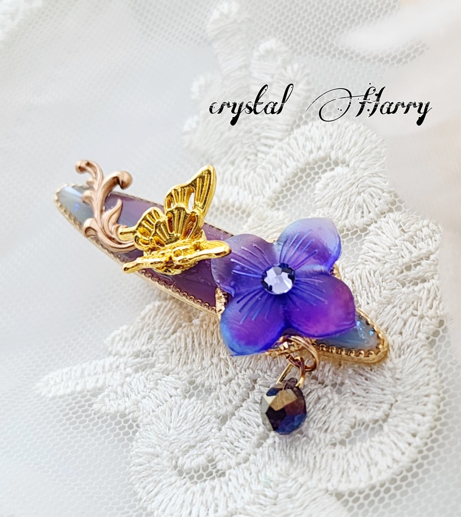 【夢紫陽花のミニクリップ】~各種~ヘアクリップ