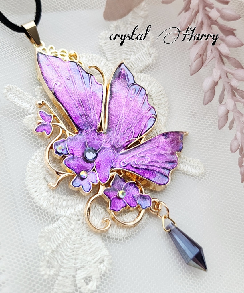 【煌華蝶の首飾り】~金蒼紫~