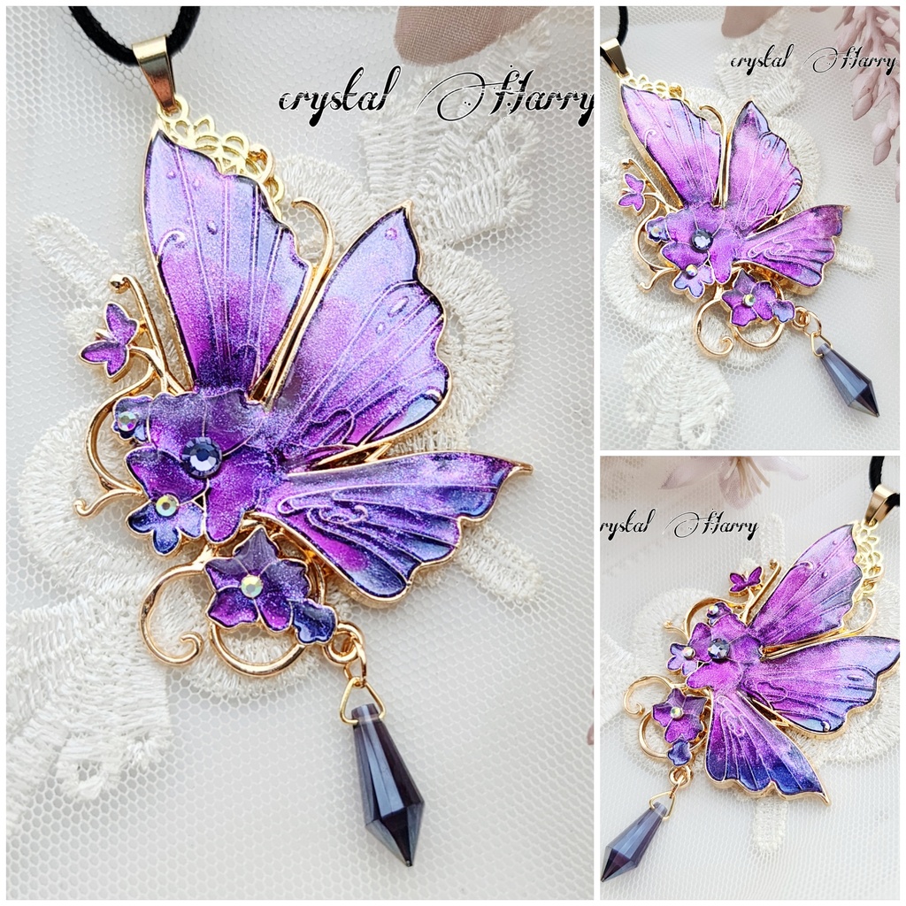 【煌華蝶の首飾り】~金蒼紫~
