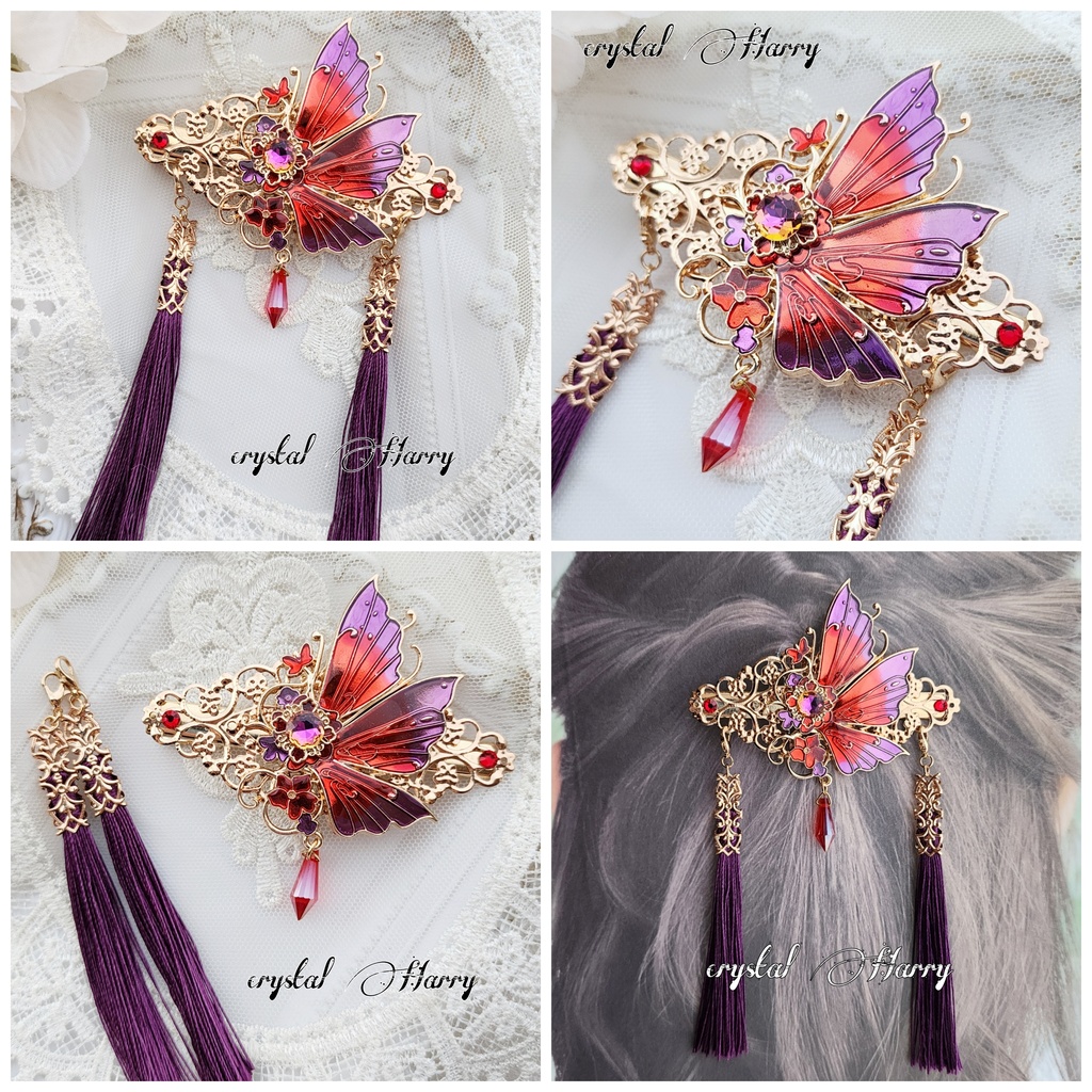 【煌華蝶の髪飾り】~各種~ヘアクリップ~