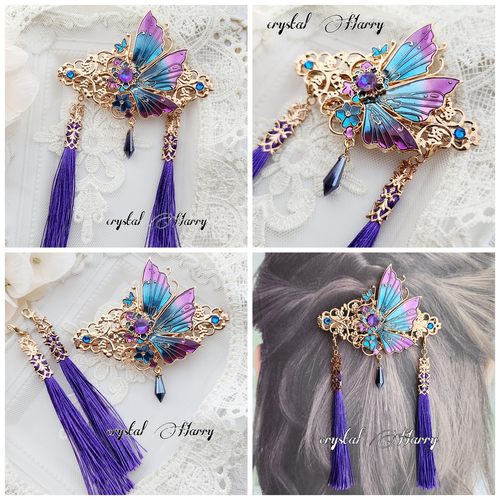 【煌華蝶の髪飾り】~各種~ヘアクリップ~