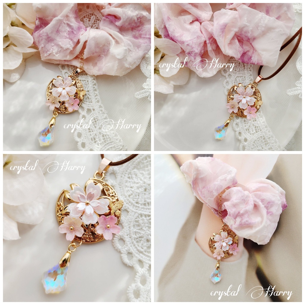 【桜月の装飾品】～桜～シュシュ・ネックレス・シュシュブレス