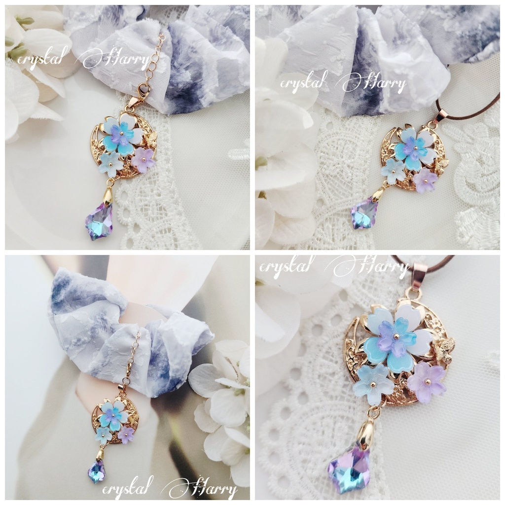 【桜月の装飾品】～水桜～シュシュ・ブレスレット・ネックレス