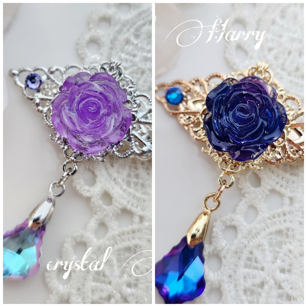 【薔薇精霊の髪飾り】～各種～ミニヘアクリップ