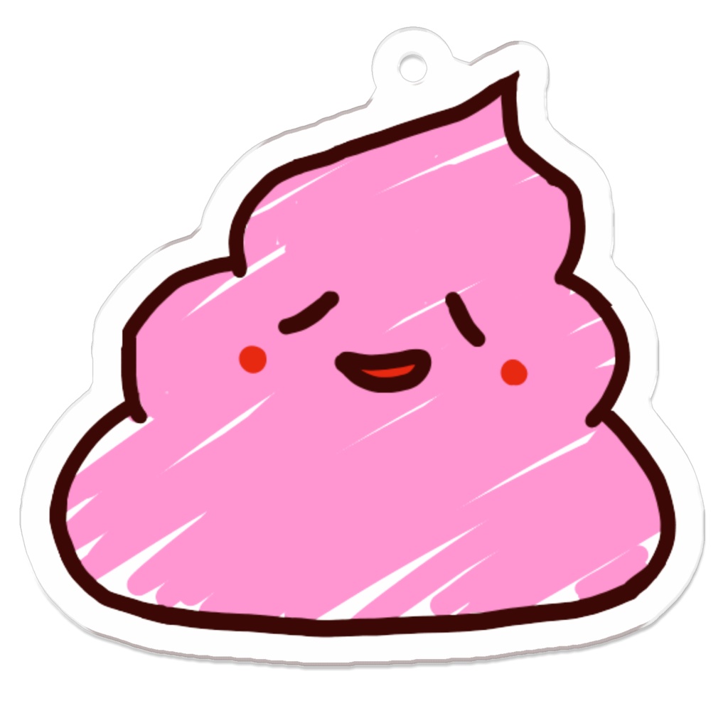 ピンクそふとアクキー ラフver.
