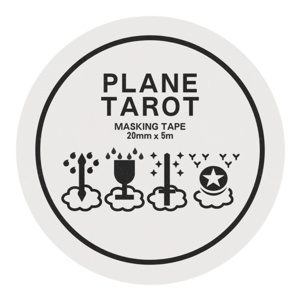 「PLANE TAROT」スート柄マスキングテープ