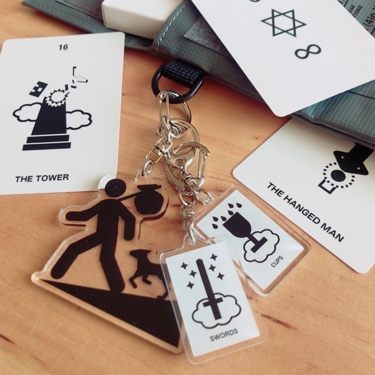 「PLANE TAROT」オリジナルアクリルキーホルダー 小「ワンド」