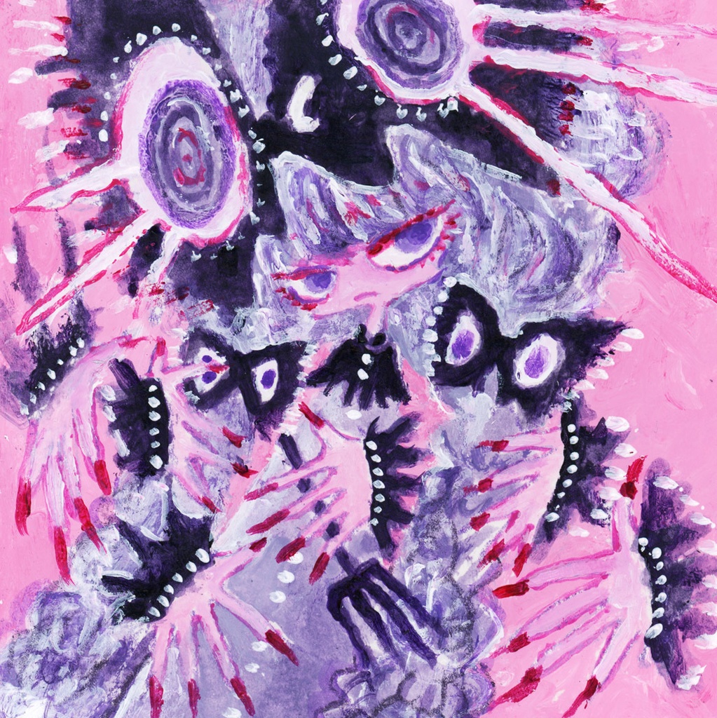 トゲ付き額 & 原画 Frame with thorns & original painting