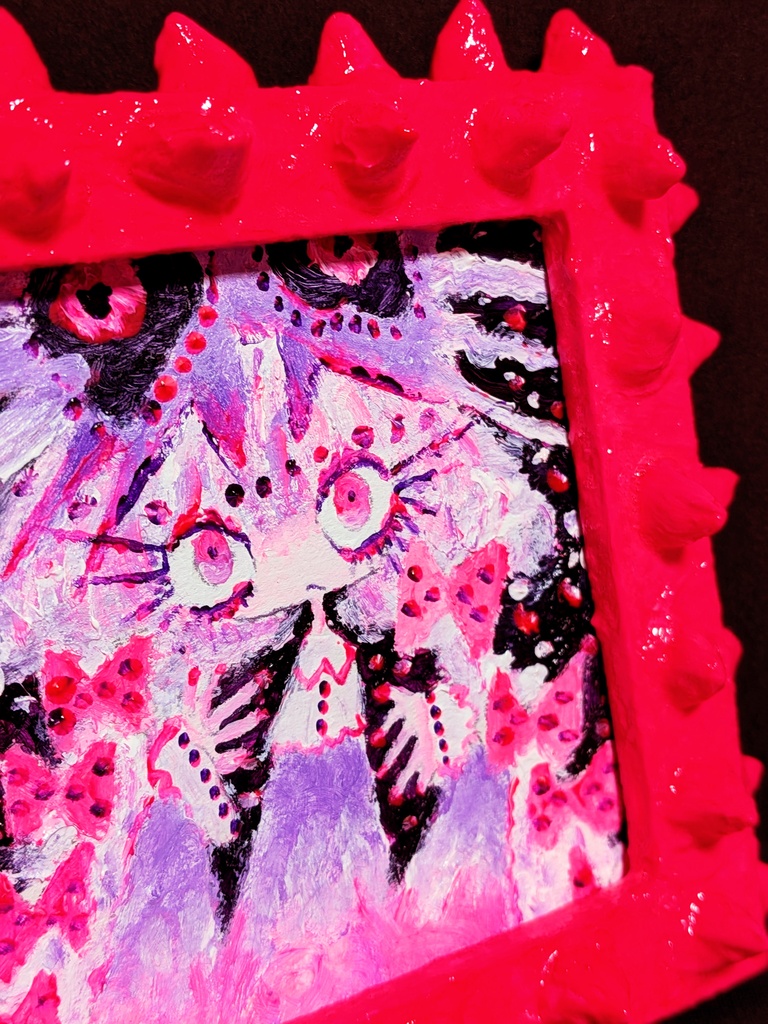 トゲ付き額 & 原画 Frame with thorns & original painting