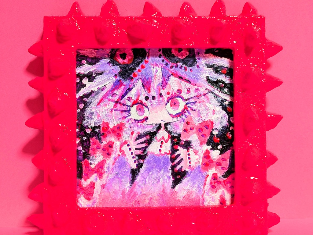 トゲ付き額 & 原画 Frame with thorns & original painting
