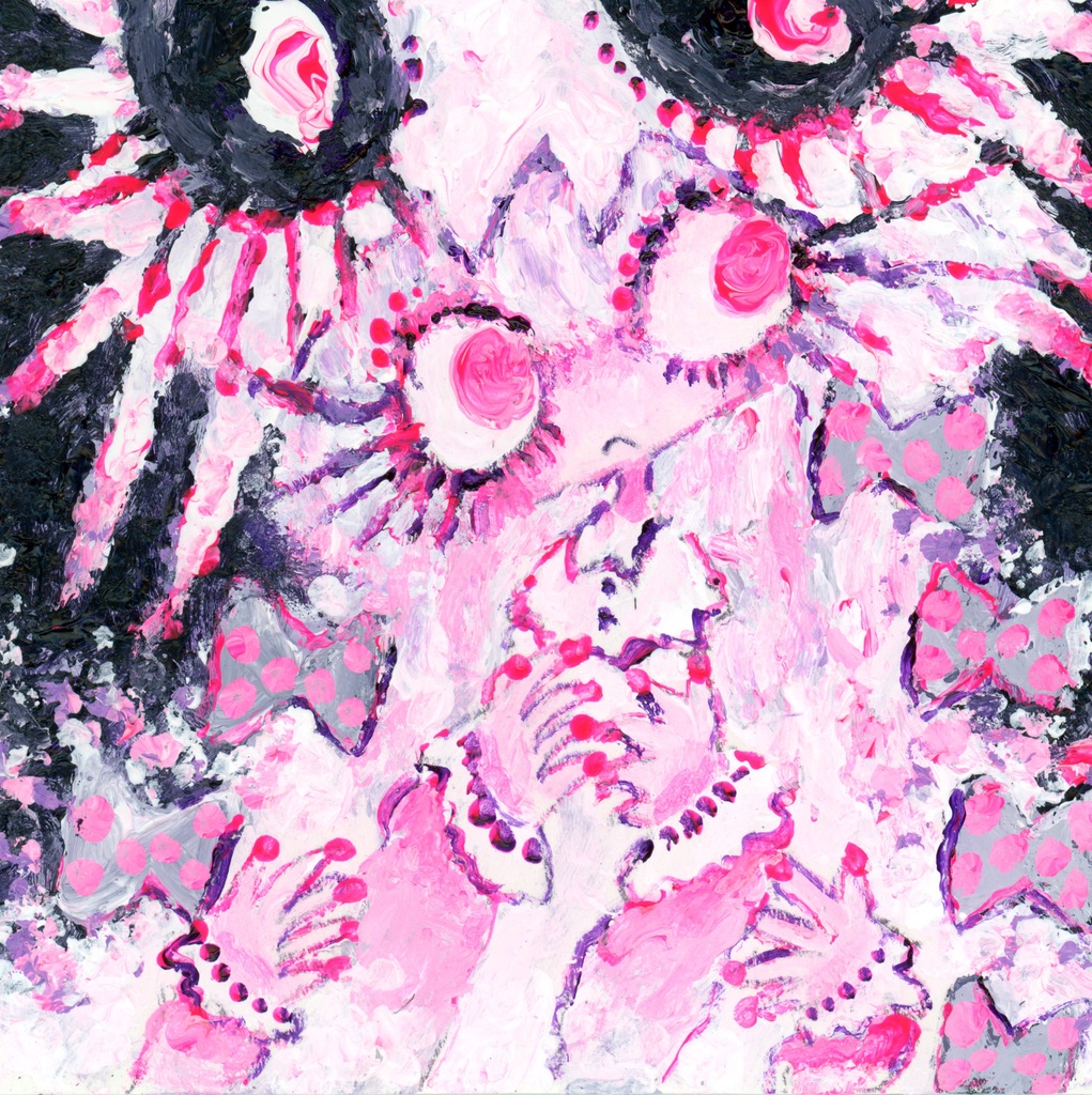 トゲ付き額 & 原画  Frame with thorns & original painting