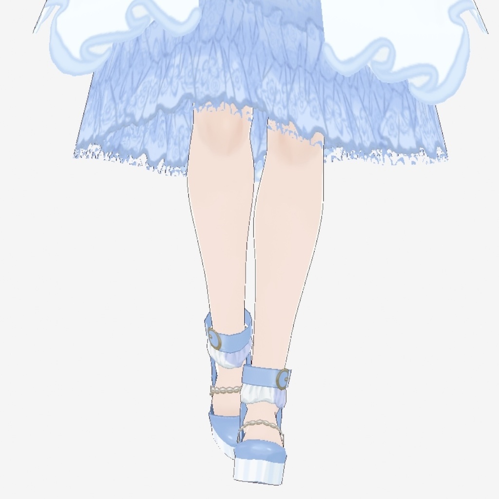 【Vroid Studio対応】フリルパールパンプス