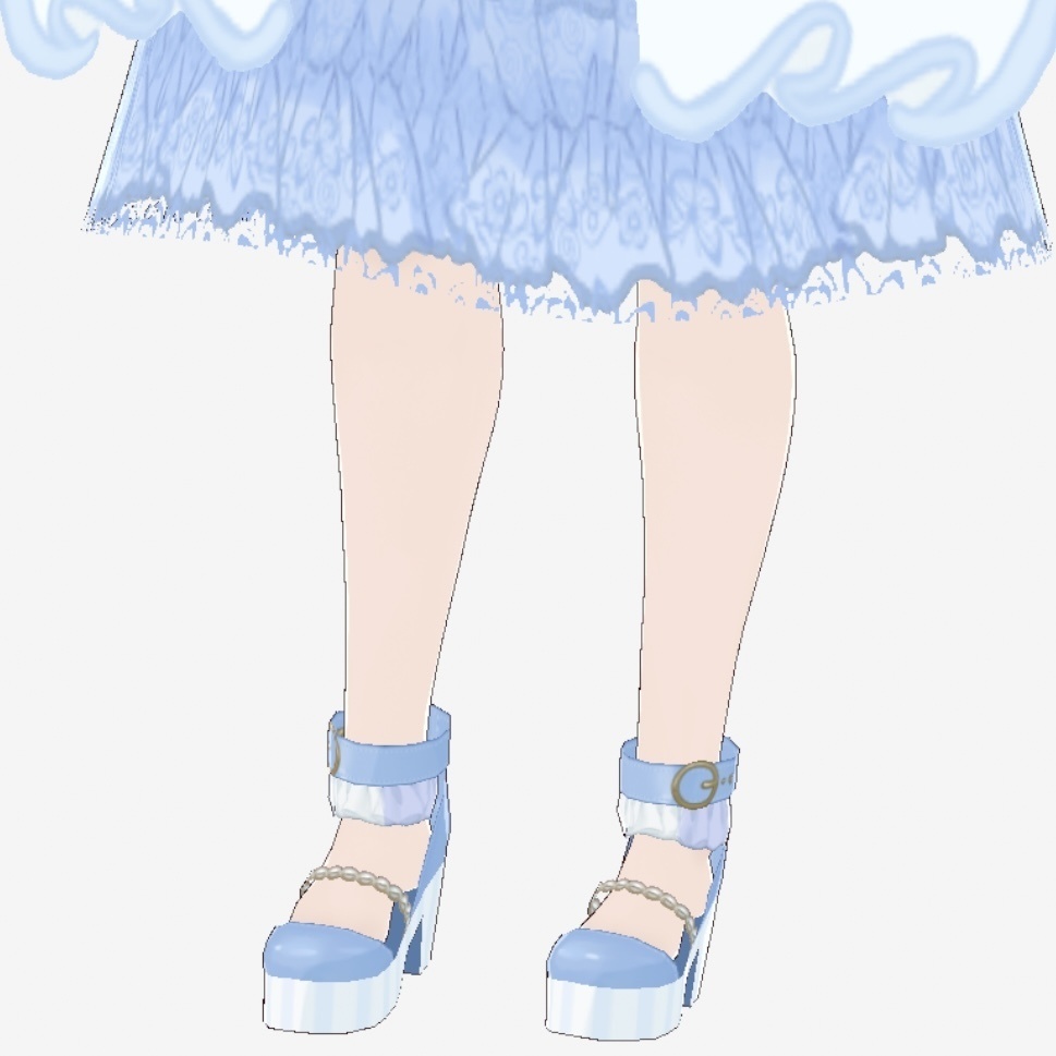 【Vroid Studio対応】フリルパールパンプス