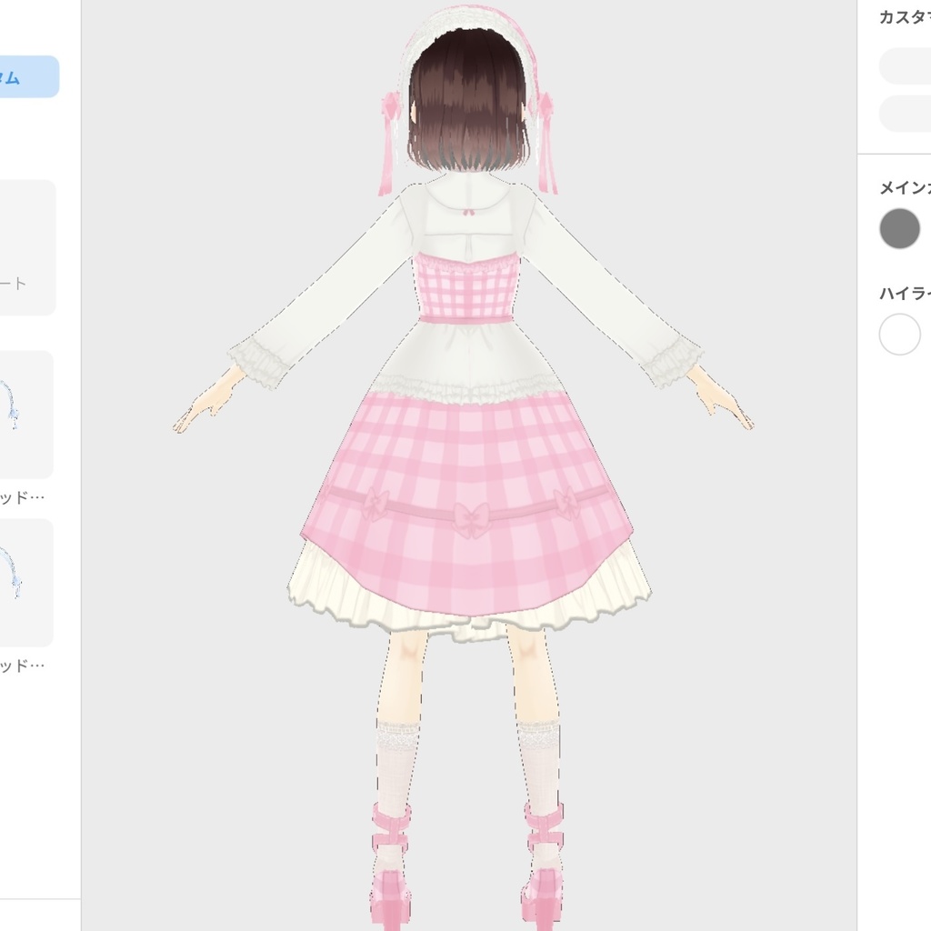 SPRINGシリーズ ピクニックドレス(ピンク)セット