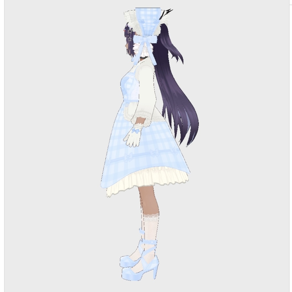 SPRINGシリーズ ピクニックドレス(スカイブルー)セット