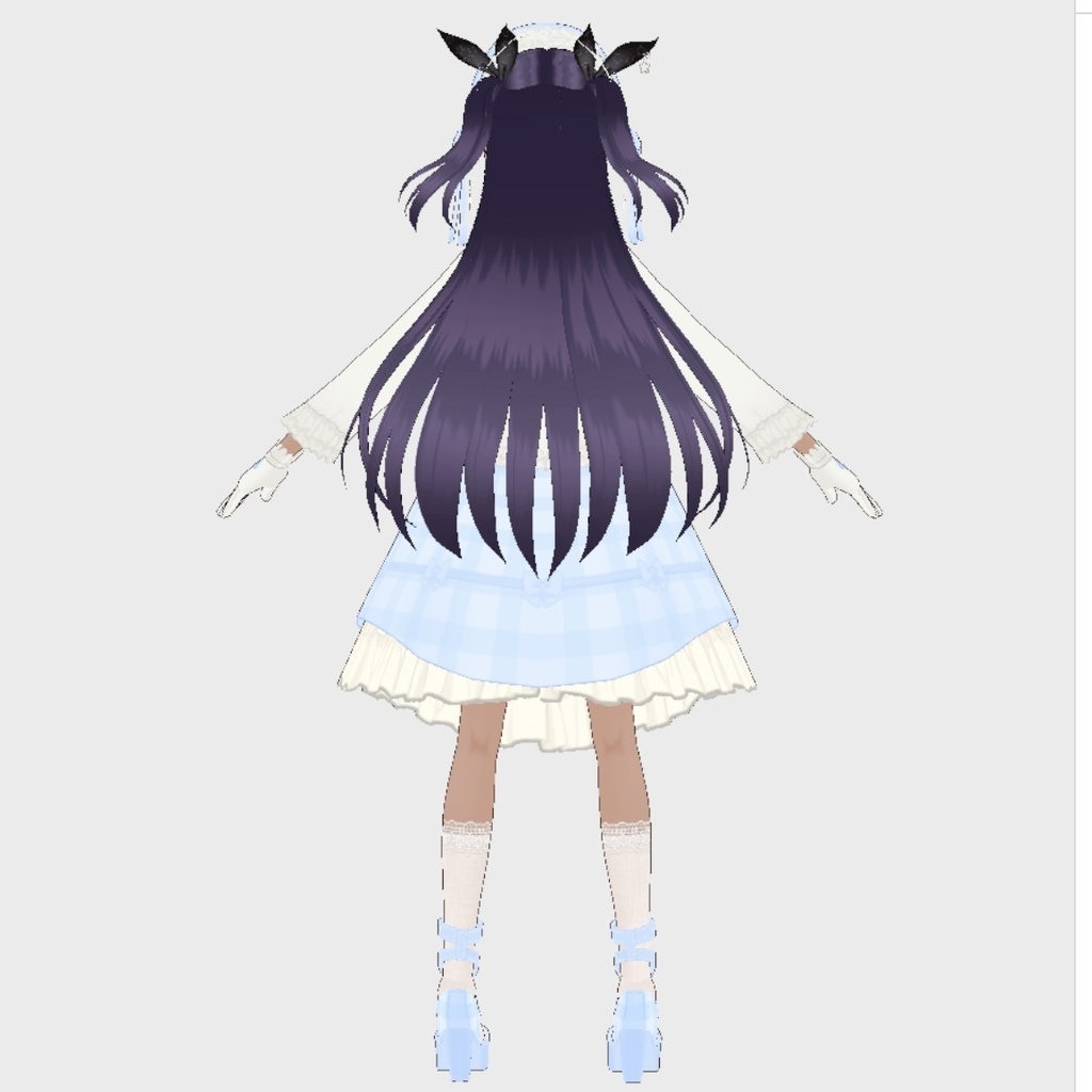 SPRINGシリーズ ピクニックドレス(スカイブルー)セット