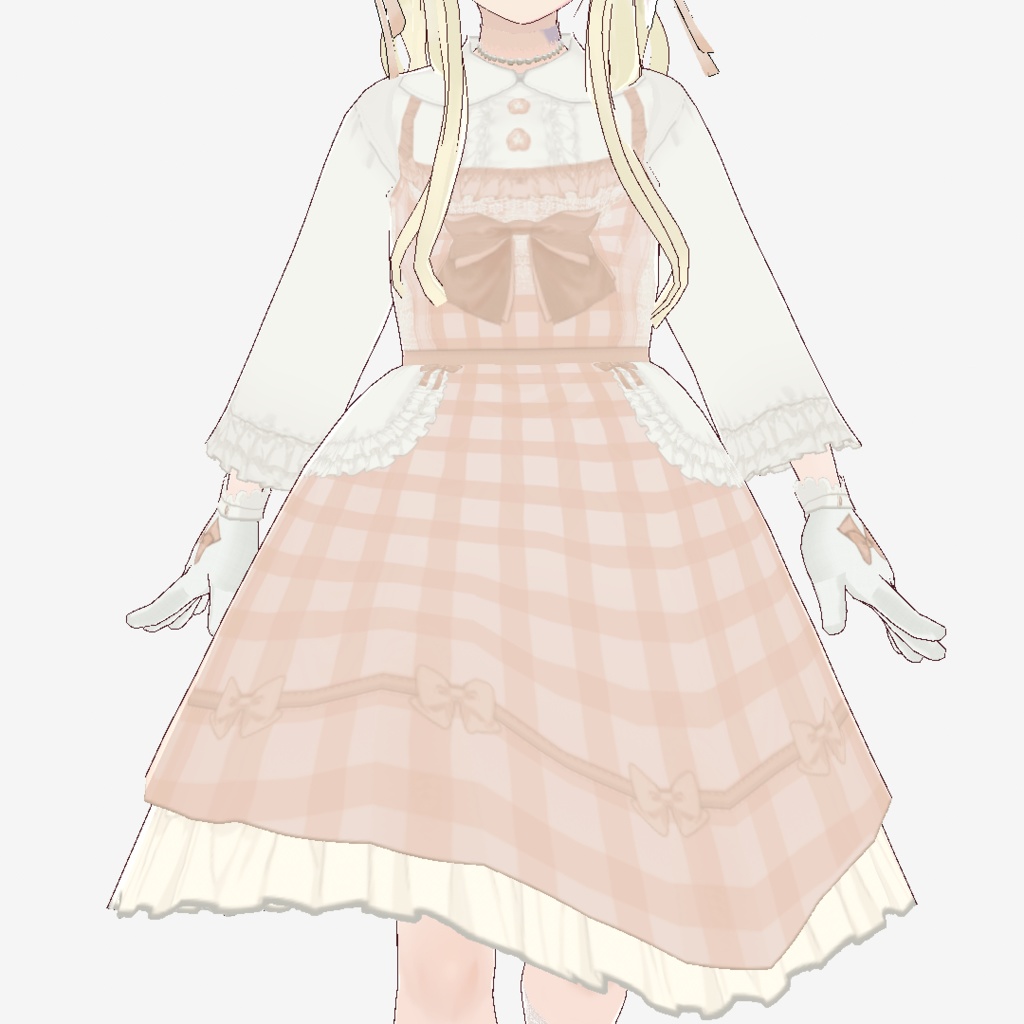 SPRINGシリーズ ピクニックドレス(ブラウン)セット