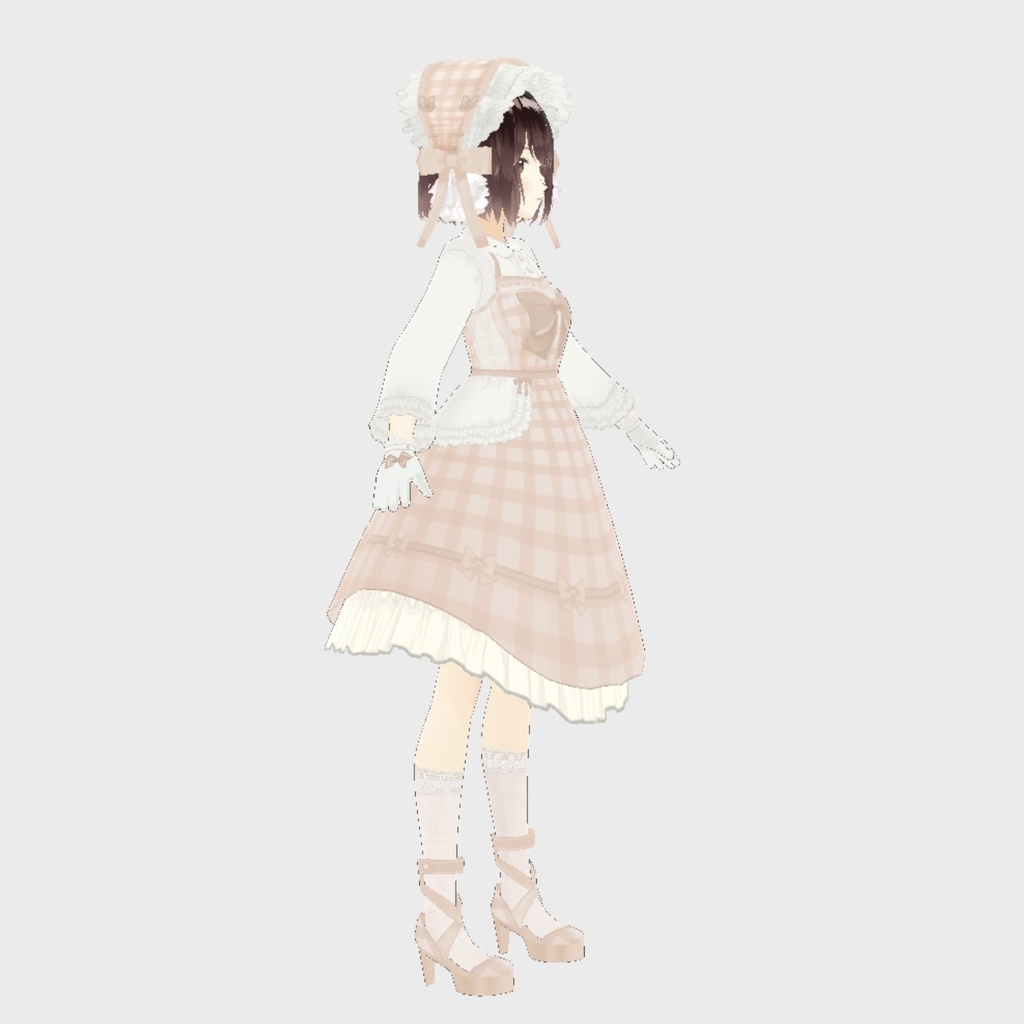 SPRINGシリーズ ピクニックドレス(ブラウン)セット