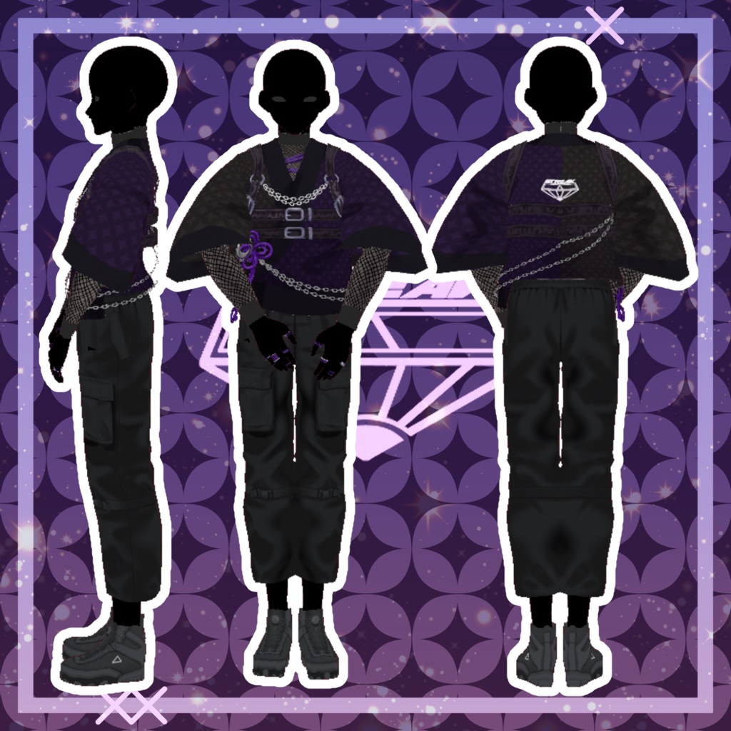 【パープル限定無料配布】チェーン着物トップス 【STREAK】