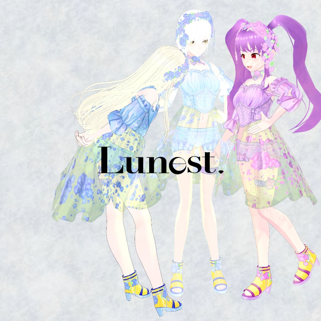 アジサイ水着ドレス【Lunest】 Hydrangea swim dress