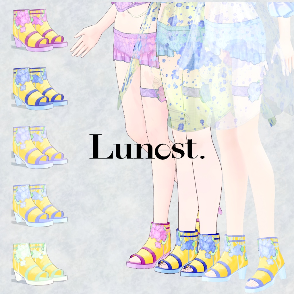 アジサイ水着ドレス【Lunest】 Hydrangea swim dress