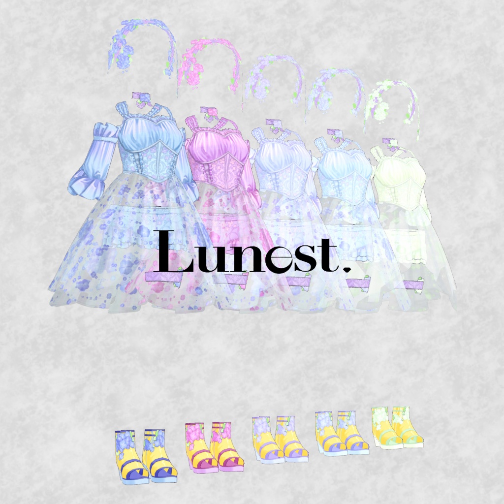アジサイ水着ドレス【Lunest】 Hydrangea swim dress