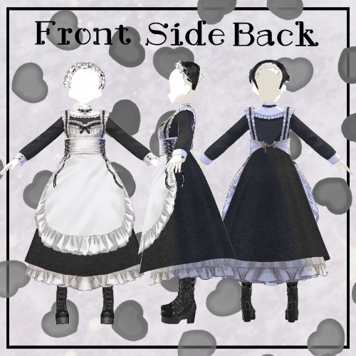 【Vroid】サメのメイド服セット 【STREAK】