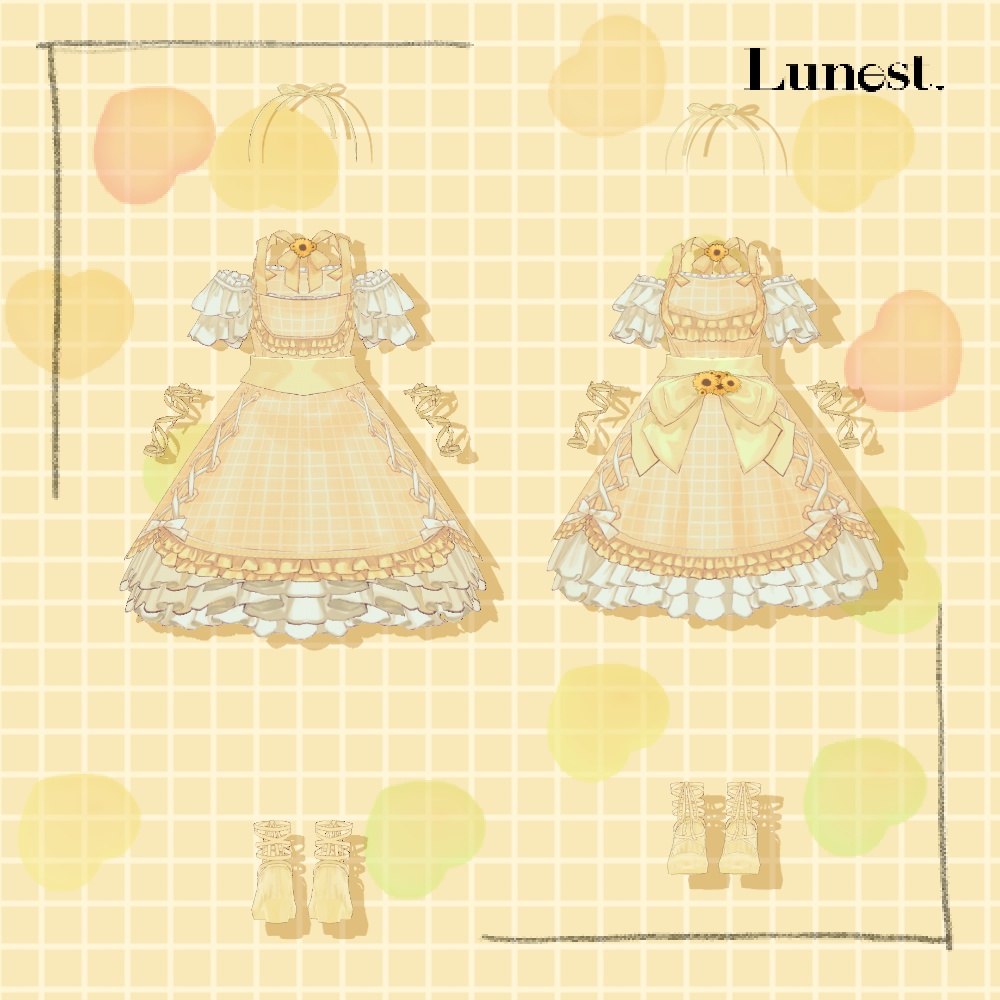 【VRoid】夏の終わりのひまわりドレス【Lunest】