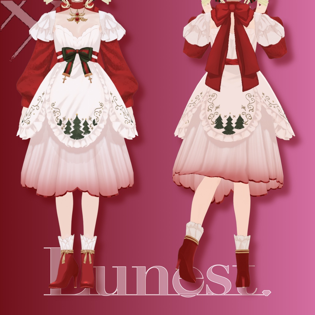 【VRoid】🎄 ウィンターホリデードレス 🎄【Lunest】