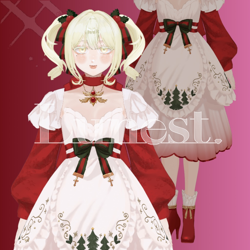 【VRoid】🎄 ウィンターホリデードレス 🎄【Lunest】