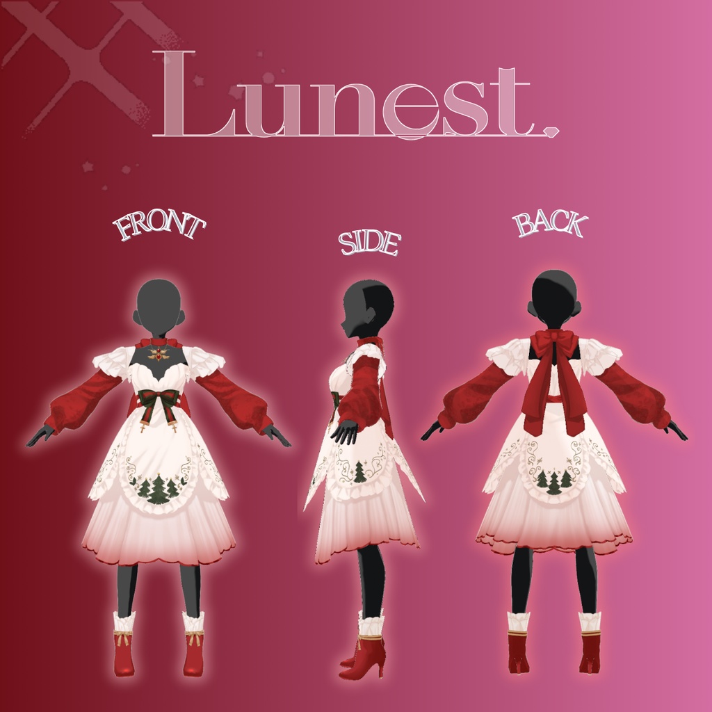 【VRoid】🎄 ウィンターホリデードレス 🎄【Lunest】