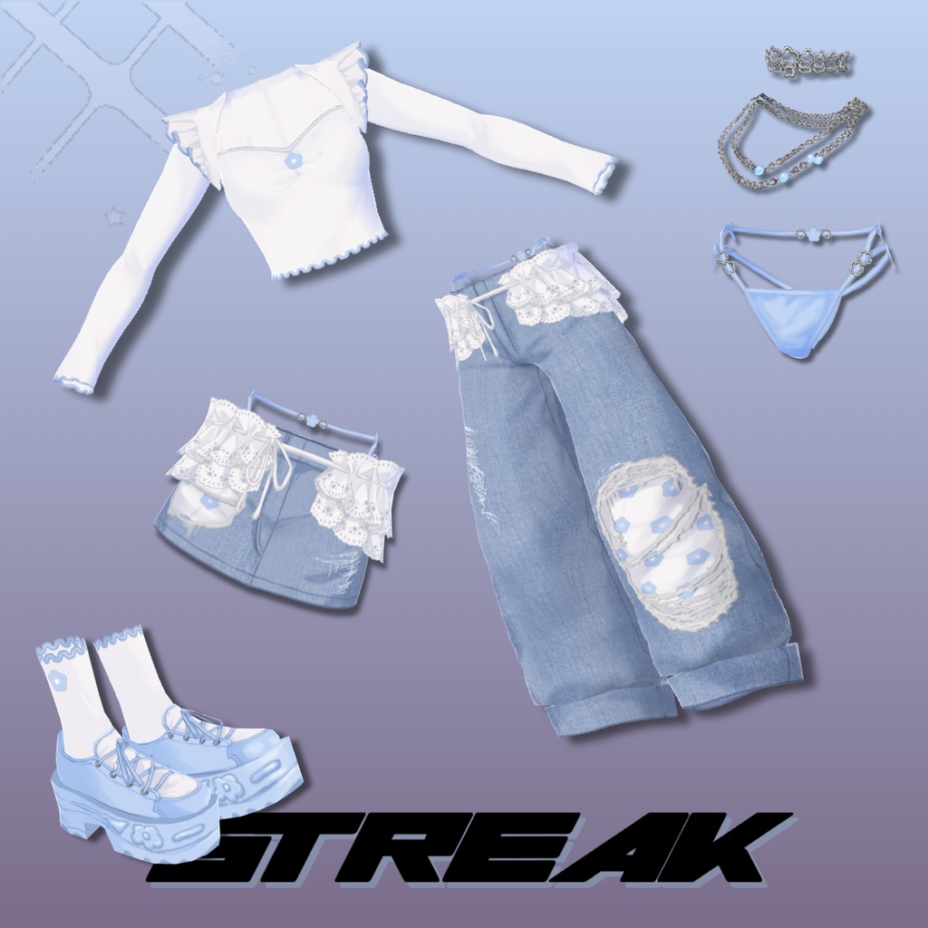【VRoid 】🌼アクティブスプリング&サマーウェア🌼【STREAK】