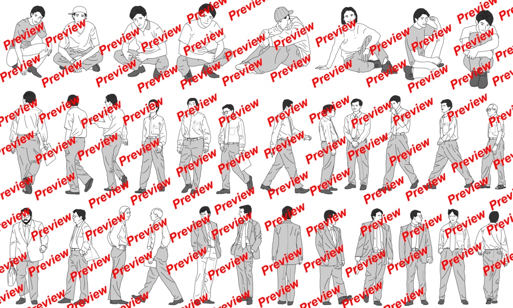 人の素材 (2) People images (2)