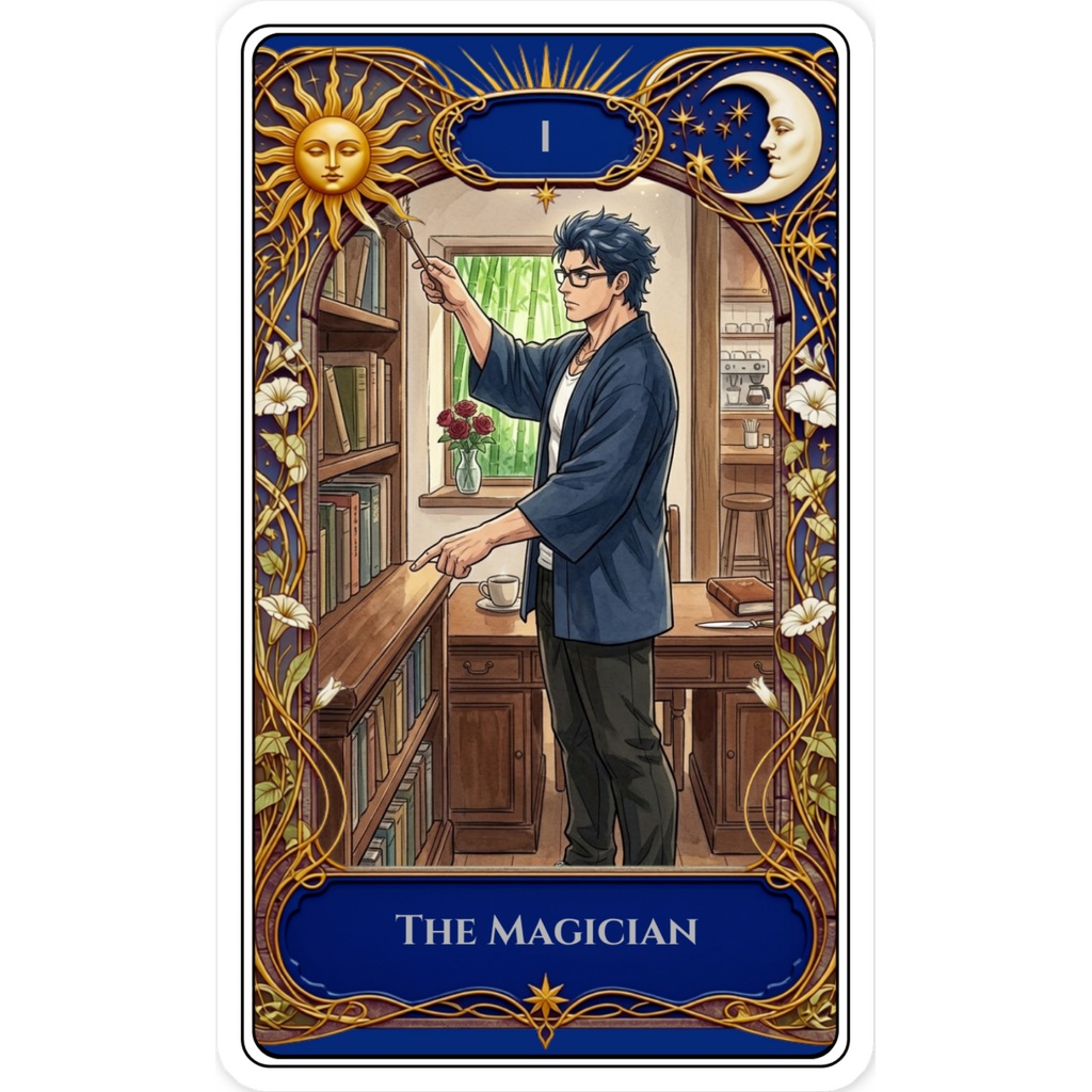 【スマホ用】タロットカードのシールー魔術師ー