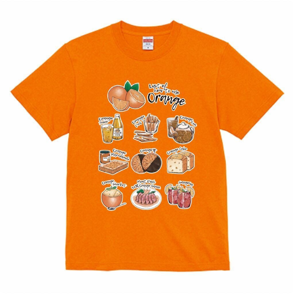 Tシャツ オレンジ (List of how to use Orange)
